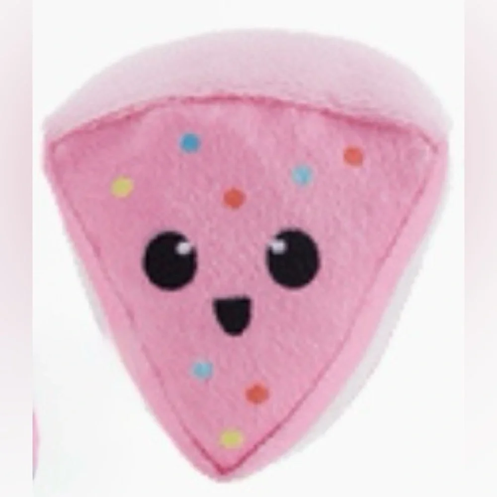 Cute Pink cake piece with catnip Plush Toy